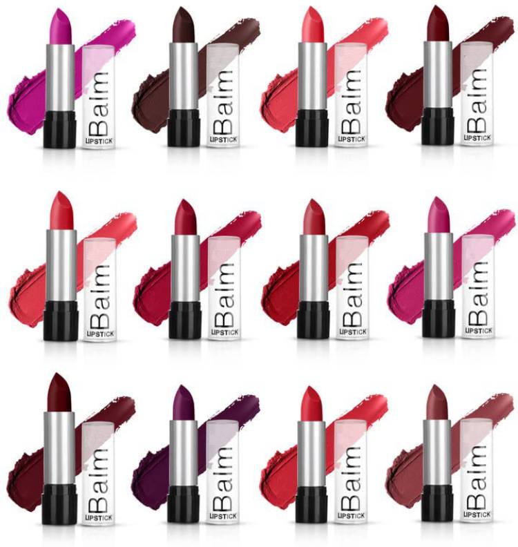 Radesh Matte Cream Moisturizing Lipstick Pack Of-12 Price in India