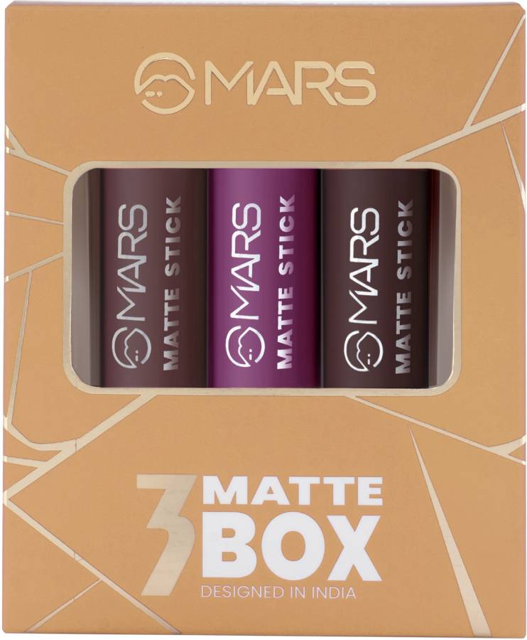 MARS 3 ALL Rounder Matte Lipstick Box Set Price in India
