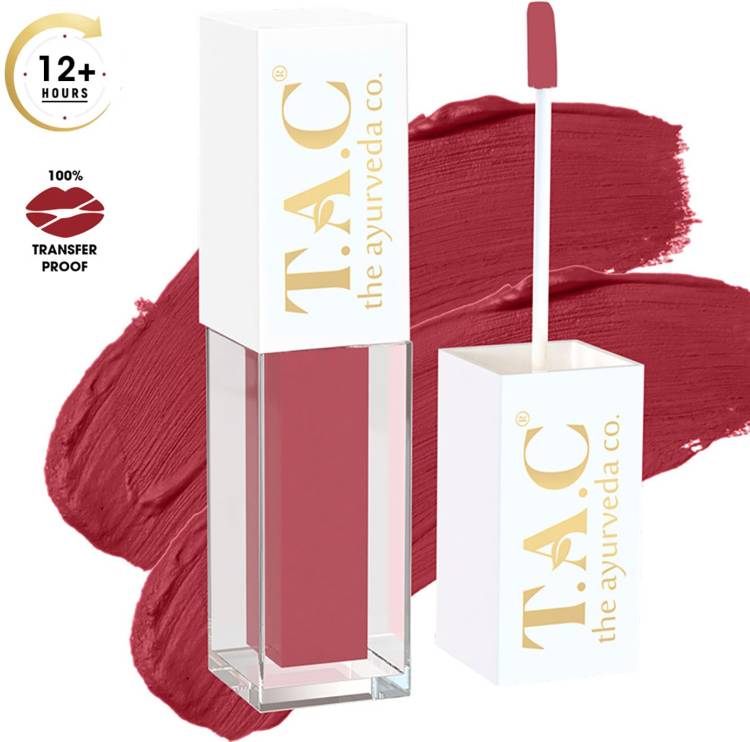 TAC - The Ayurveda Co. Liquid Matte Rust Desire Lipstick, Long Lasting, Super Pigmented, Transfer Proof Price in India