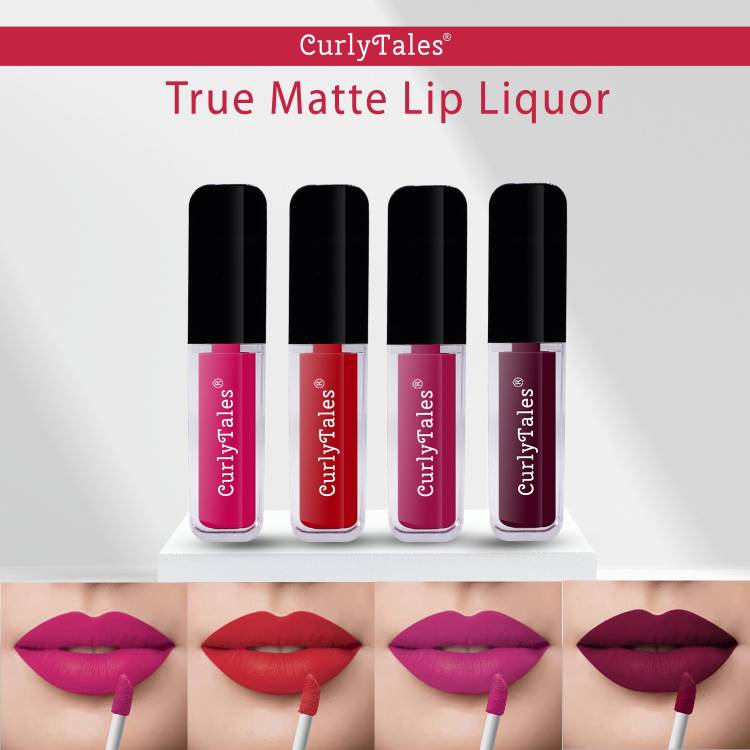 CurlyTales Velvet Matte Lipstick With Non-Transfer,Smudge Proof Comfortable Colors #CTL0595 Price in India