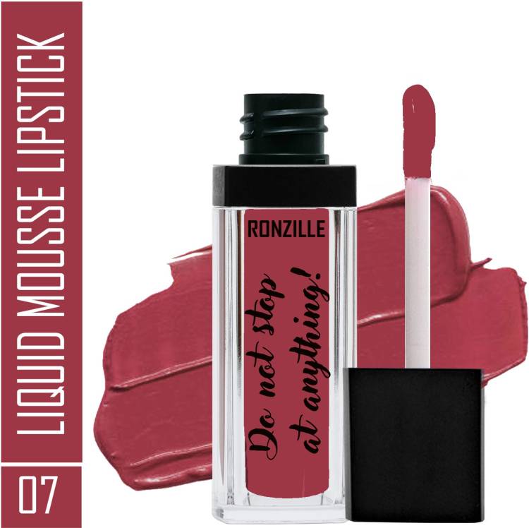 RONZILLE Weightless Liquid mousse Lipstick Infused with Jojoba oil -07 Price in India