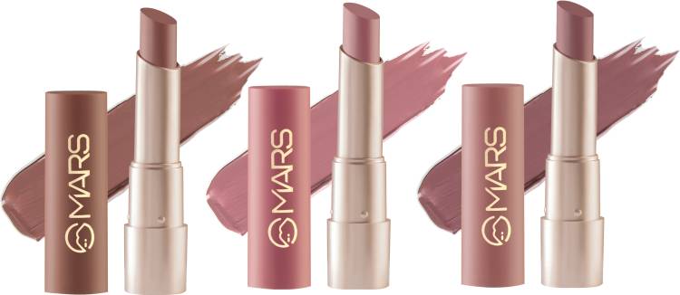 MARS Creamy Matte Highly Pigmented Lipstick 10-11-12 Pack Of 3 Price in India