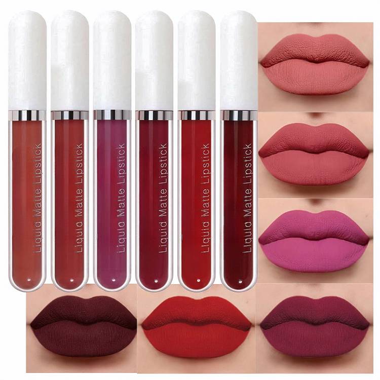 VBA 6 Pcs Matte Liquid Lipstick Lipgloss Set Lip Stain Waterproof Matte Lipstick Set Price in India