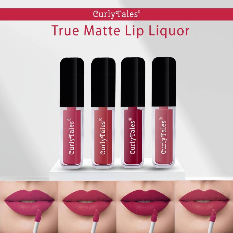 CurlyTales Floaty and Matte Royal Feel Liquid Matte Lipstick With Smooth Formulation Combo Price in India
