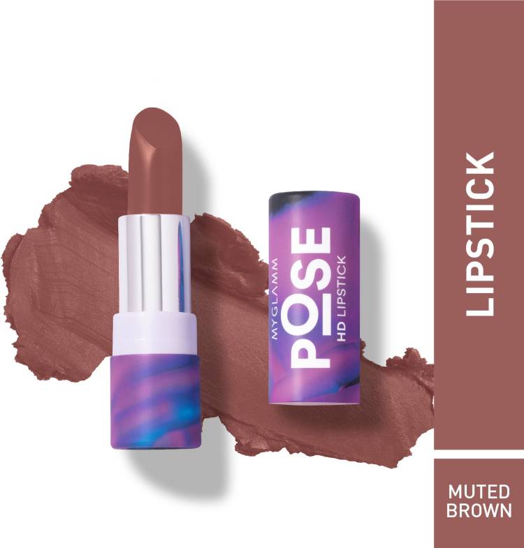 MyGlamm POSE HD LIPSTICK - MUTED BROWN Price in India