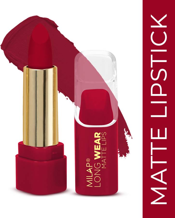 MILAP Long Wear Matte Lipstick Waterproof & Smudge Proof Non Transfer Long Stay Price in India