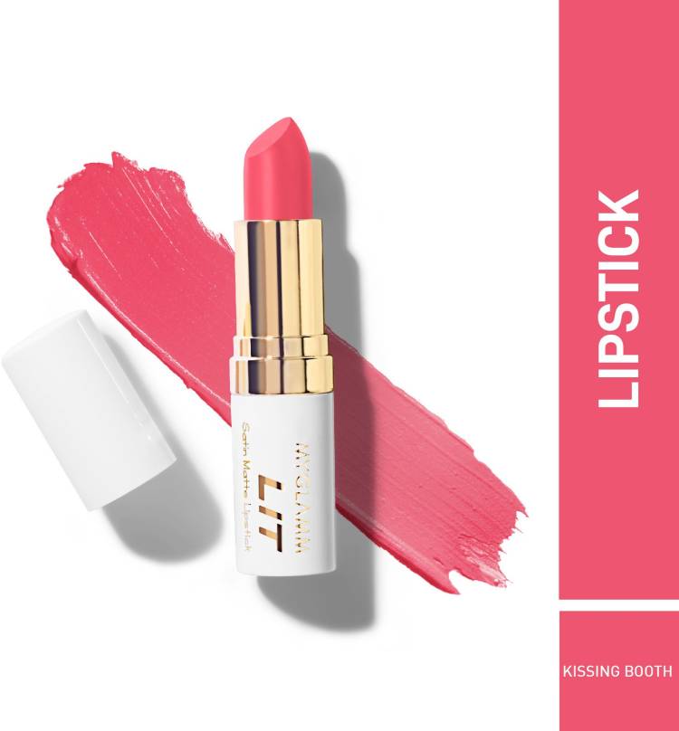 MyGlamm LIT SATIN MATTE LIPSTICK - KISSING BOOTH Price in India