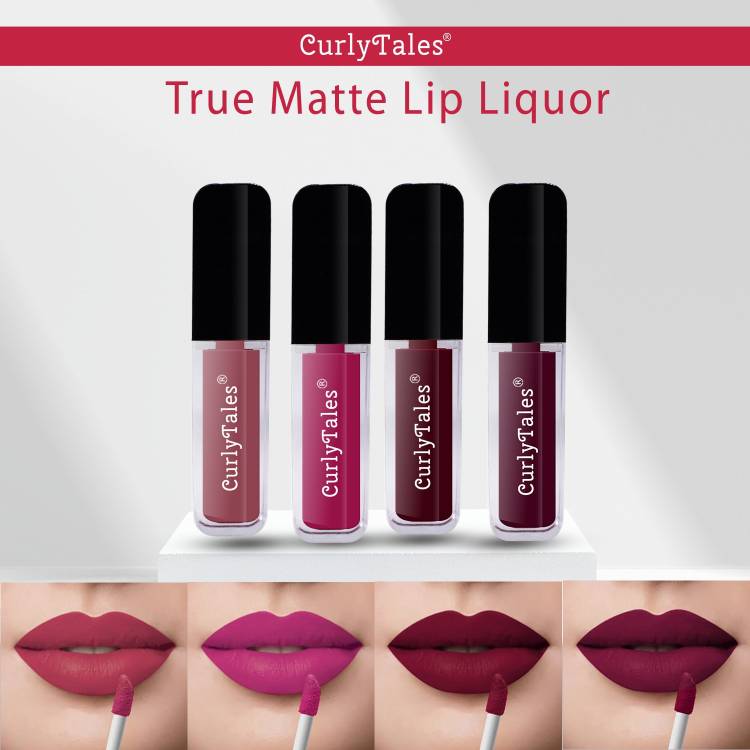 CurlyTales Matte Lipstick Watertight and Weightless With Gluten Free Cruelty Free #CTL0669 Price in India