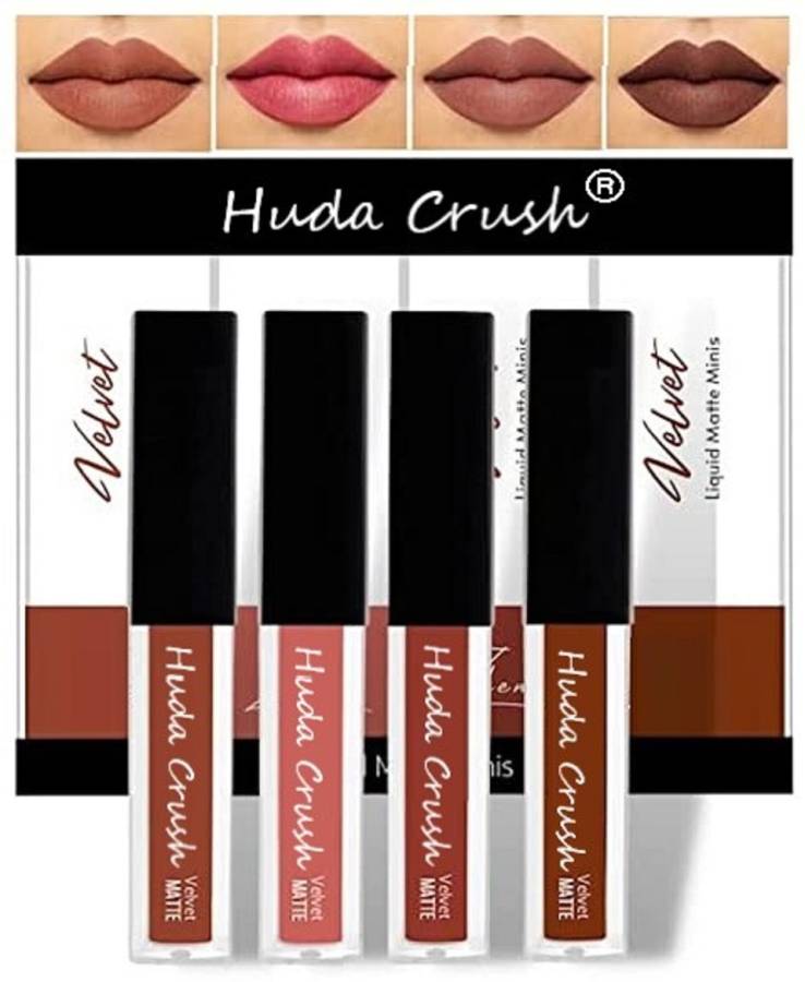 HUDA CRUSH BEAUTY WARM NUDE EDITION LIQUID MATTE MINIS LIPSTICK SET FOR GIRLS (PACK OF 4) Price in India
