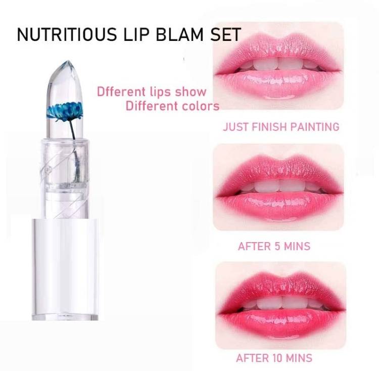 tanvi27 Crystal Blue Flower Jelly Lipstick, Long Lasting Nutritious, Moisturizer Magic Price in India