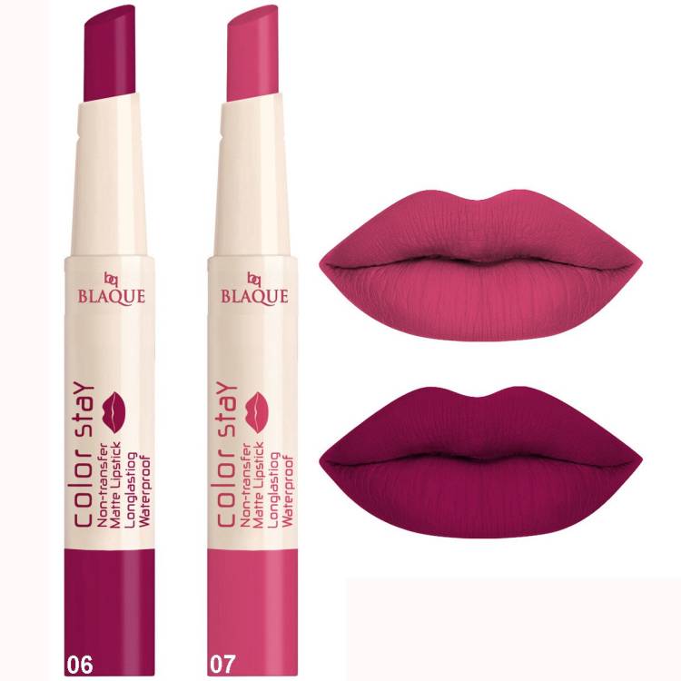 bq BLAQUE Color Stay Long Lasting Matte Lipstick, Shade 6-7 Price in India