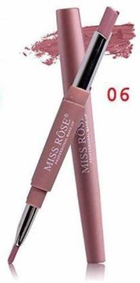 MISS ROSE 2-in-1 lip liner & Long Lasting Matte lipstick Girls/Women (Spanish Pink) Price in India