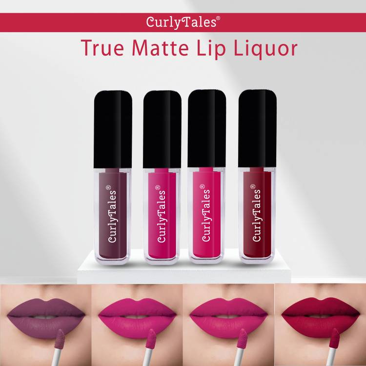 CurlyTales Floaty and Matte Royal Feel Liquid Matte Lipstick Smooth Formulation #CTL0356 Price in India