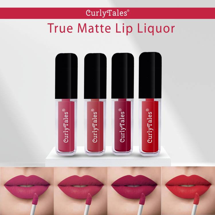 CurlyTales Velvet Matte Lipstick With Non-Transfer,Smudge Proof Comfortable Colors #CTL0433 Price in India