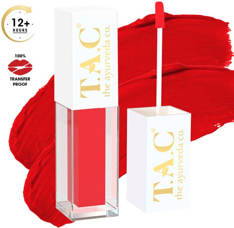 TAC - The Ayurveda Co. Liquid Matte Miss Red Lipstick, Long Lasting, Super Pigmented, Transfer Proof Price in India