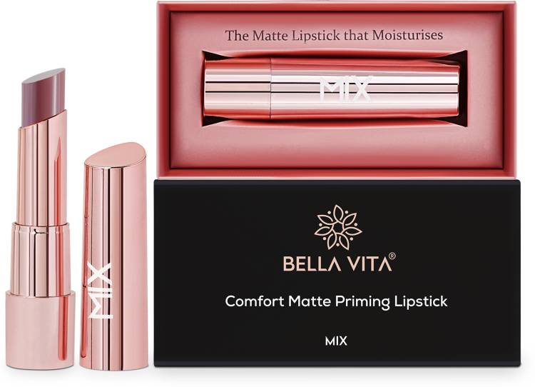 Bella vita organic Comfort Medium Purple Matte Priming Lipstick | Smudge Proof & Water Resistant Price in India