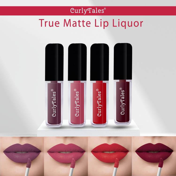 CurlyTales Velvet Matte Lipstick With Non-Transfer,Smudge Proof Comfortable Colors #CTL0393 Price in India