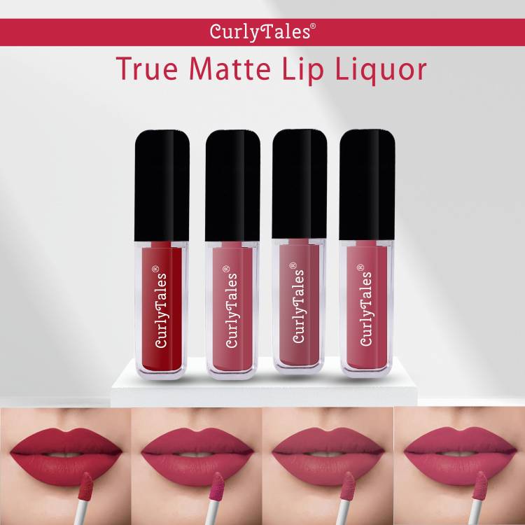 CurlyTales Velvet Matte Lipstick With Non-Transfer,Smudge Proof Comfortable Colors #CTL0499 Price in India