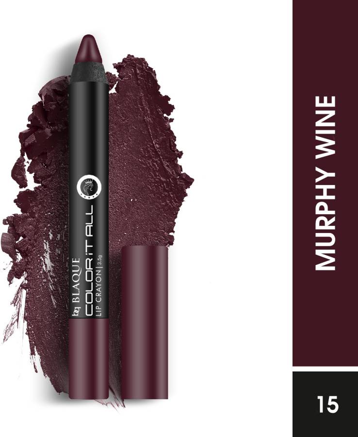 bq BLAQUE Pure Matte Color iTall Crayon Lipstick Shade # 15 Murphy Wine Price in India