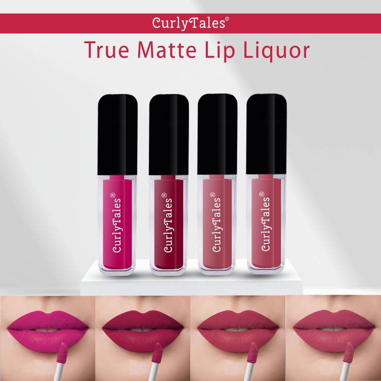 CurlyTales Velvet Matte Lipstick With Non-Transfer,Smudge Proof Comfortable Colors #CTL0537 Price in India