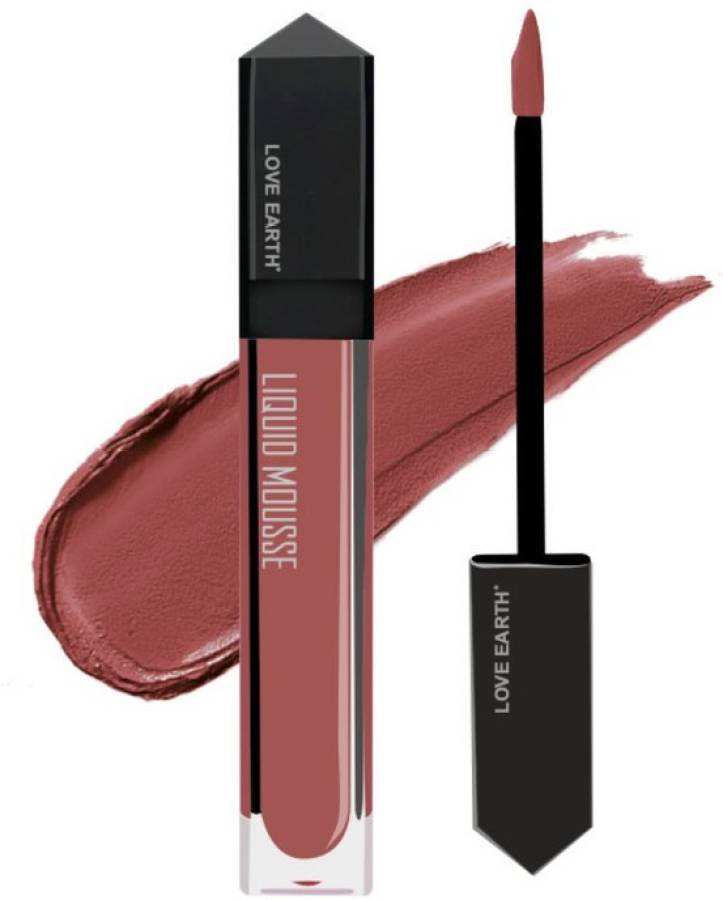 LOVE EARTH Liquid Mousse Lipstick - Pink Colada Matte Finish, Lasts Up to 12 hours Price in India