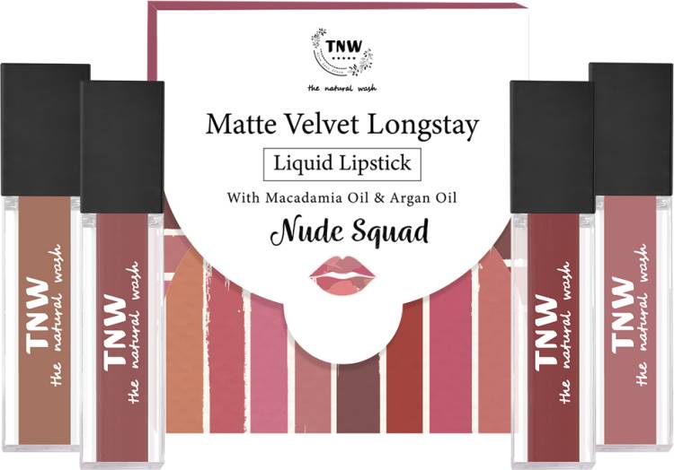 TNW-The Natural Wash Matte Velvet Longstay Liquid Lipstick Mini - Nude Squad Price in India