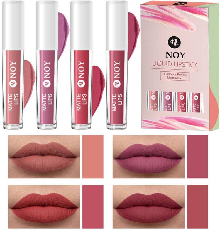 NOY Saloon Secrets Result:4 Shades Of Western Nude Matte Magic Lip Colors Set #WC119 Price in India