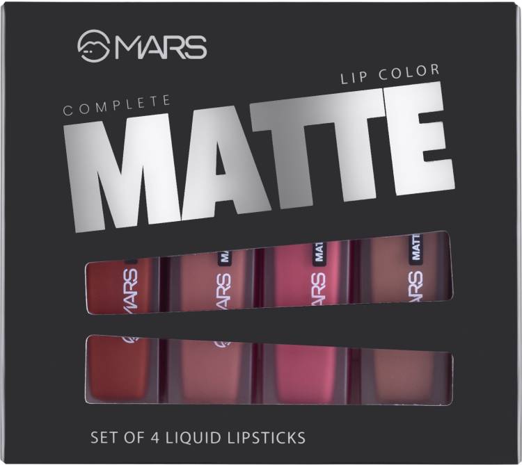 MARS Complete Matte Long Lasting Liquid Lipstick Pack of 4 Price in India