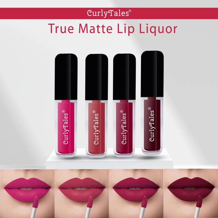 CurlyTales Velvet Matte Lipstick With Non-Transfer,Smudge Proof Comfortable Colors #CTL0569 Price in India