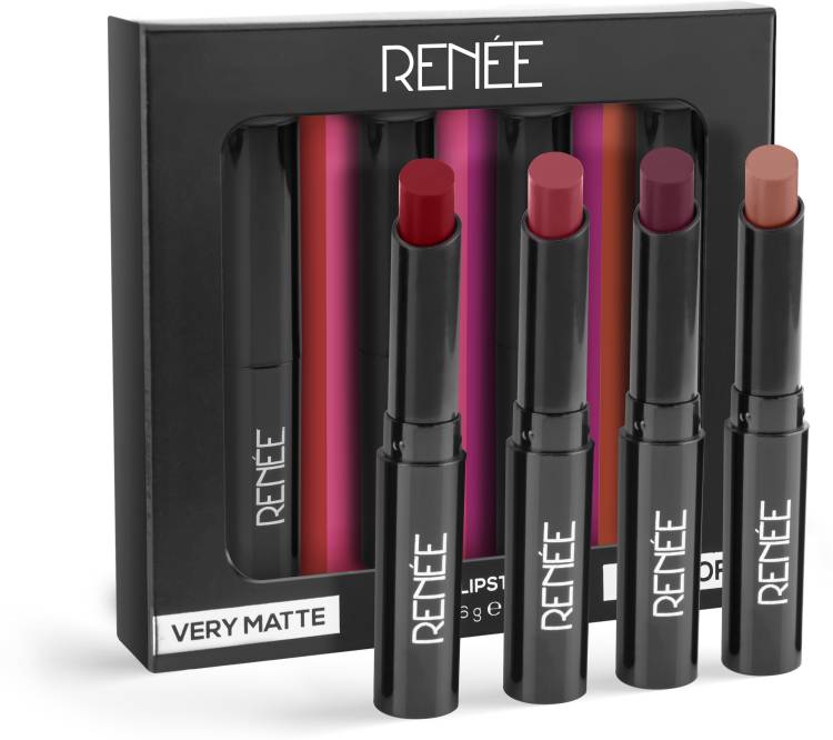 Renee Very Matte Pack of 4 Matte Lipsticks 1.6gm each Price in India