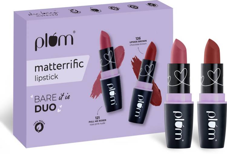 Plum Matterrific Lipstick Bare it is Duo Price in India