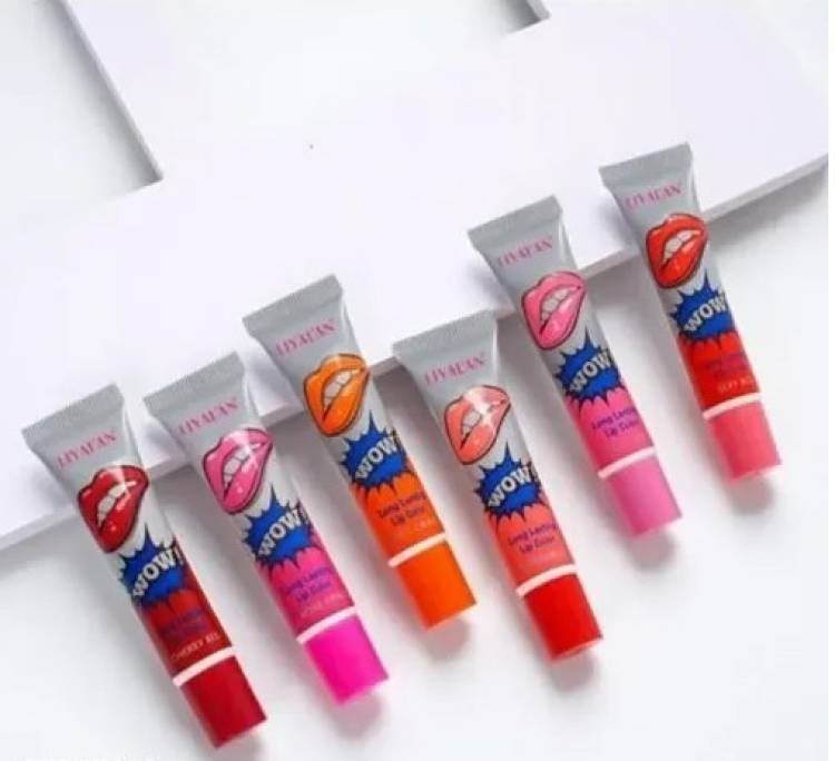 beauty bounty Romantic Bear wow long lasting peel off lipstick - 6 colors Price in India