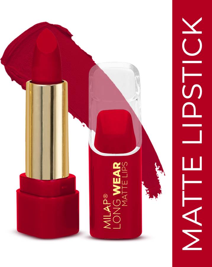 MILAP Long Wear Matte Lipstick Waterproof & Smudge Proof Non Transfer Long Stay Price in India