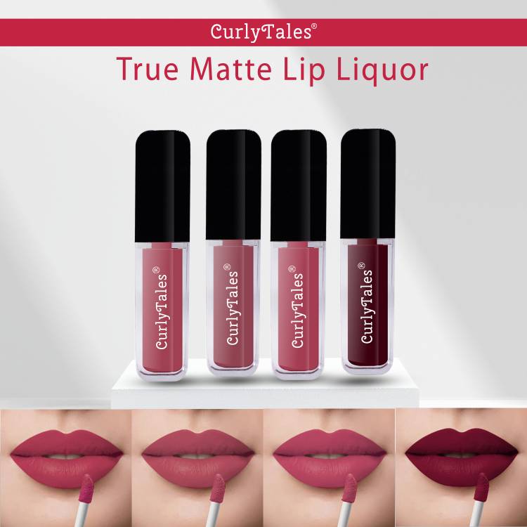 CurlyTales Ceaseless Shades of Fluid Matte Lipstick Advanced With Vitamin-E #CTL0648 Price in India