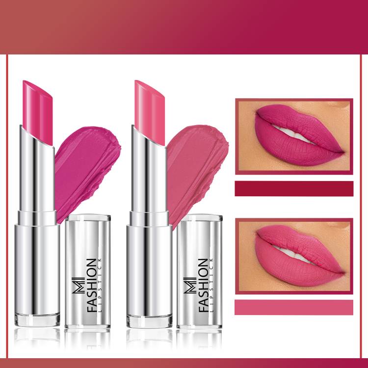 MI FASHION Cr�me Matte Lipsticks Set for Professionals Combo of 2 Code no 333 Price in India