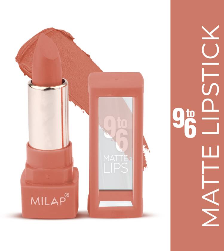 MILAP 9 TO 6 Matte Lipstick Waterproof & Smudge Proof Non Transfer Long Stay Price in India