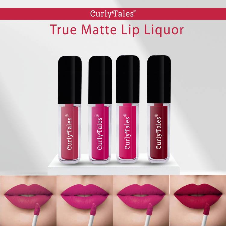 CurlyTales Velvet Matte Lipstick With Non-Transfer,Smudge Proof Comfortable Colors #CTL0419 Price in India