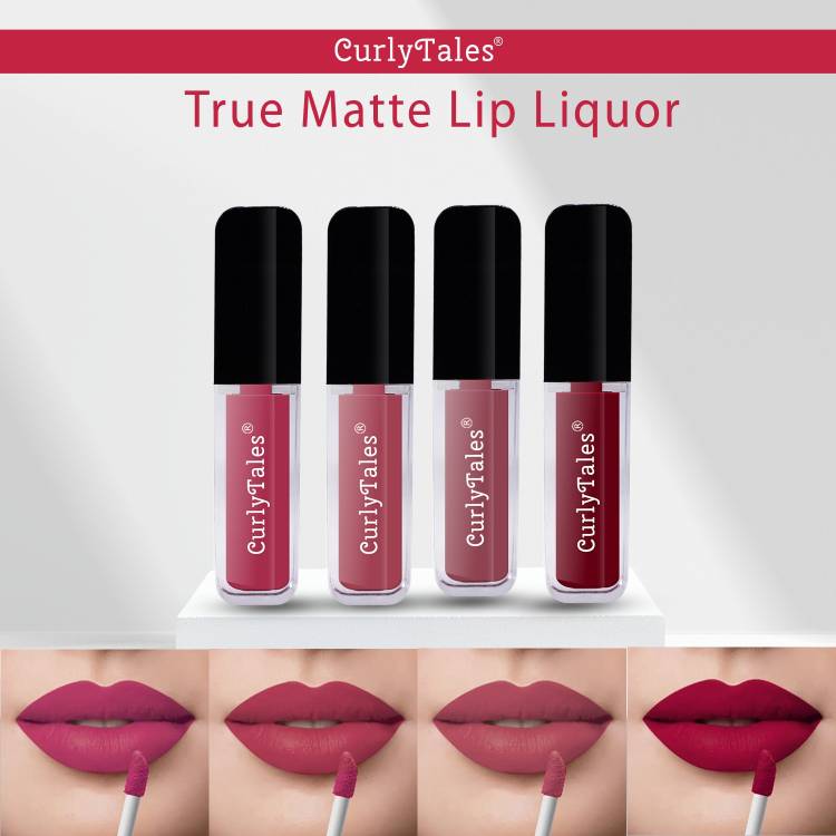 CurlyTales Velvet Matte Lipstick With Non-Transfer,Smudge Proof Comfortable Colors #CTL0449 Price in India