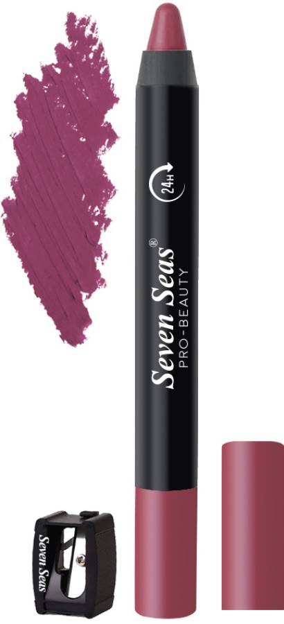 Seven Seas Matte Mood Non Transfer Crayon Lipstick 24Hrs Stay With Sharpener Price in India