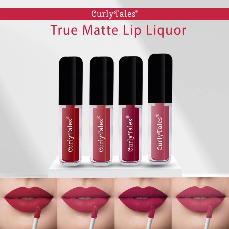 CurlyTales Never Ending Shades of Liquid Matte Lipstick Enriched With Vitamin-E #CTL0486 Price in India