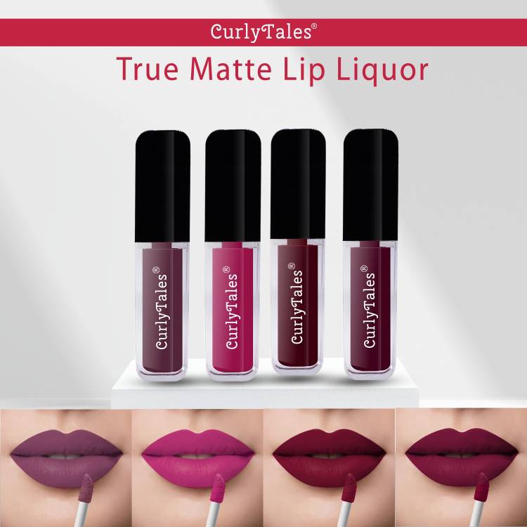 CurlyTales Matte Lipstick Slippery,Watertight & NonSticky Texture With Gluten Free #CTL0399 Price in India