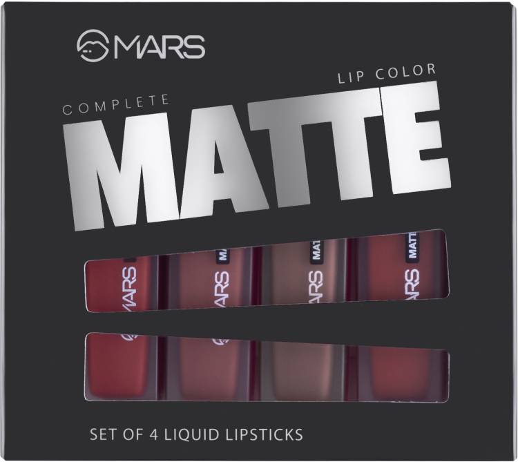 MARS Smudge Proof Long Lasting Matte Liquid Lipstick Pack of 4 Price in India