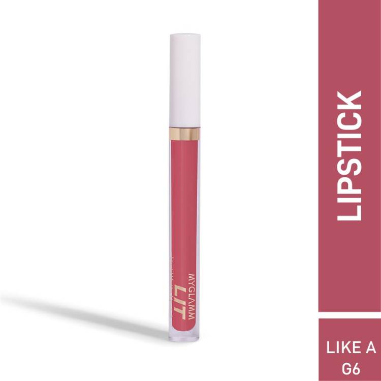 MyGlamm LIT Liquid Matte Lipstick-Like a G6-3ml Price in India