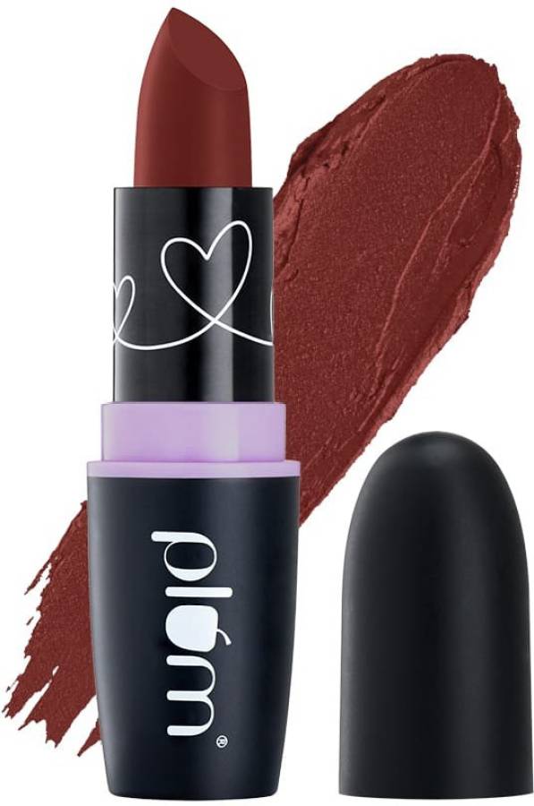 Plum Matterrific Lipstick | Highly Pigmented | Rocky Road - 135 (Walnut Brown) Price in India