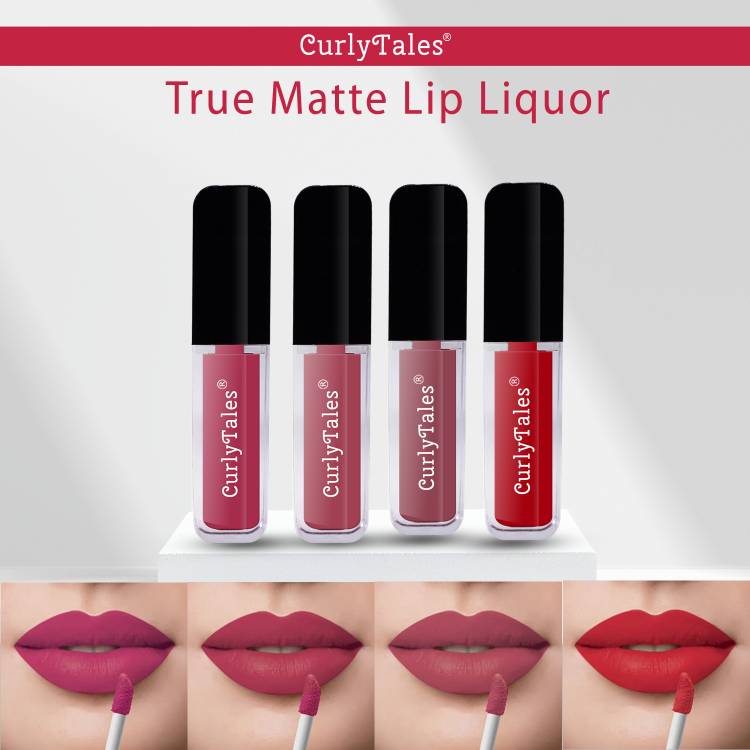 CurlyTales Never Ending Shades of Liquid Matte Lipstick Enriched With Vitamin-E #CTL0446 Price in India