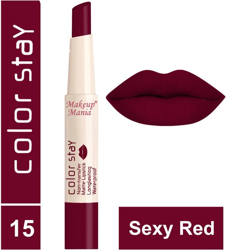 Makeup Mania Color Stay Long Lasting Matte Lipstick, Shade # 15 Price in India