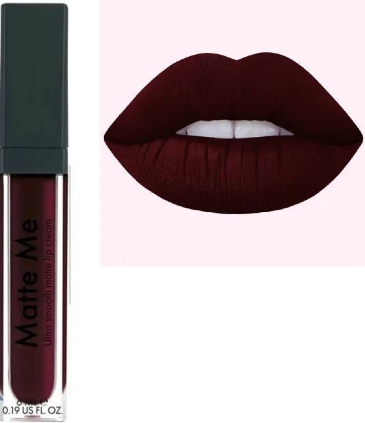 WECHARMERZ Waterproof Liquid Matte Dark Maroon Lipstick Price in India