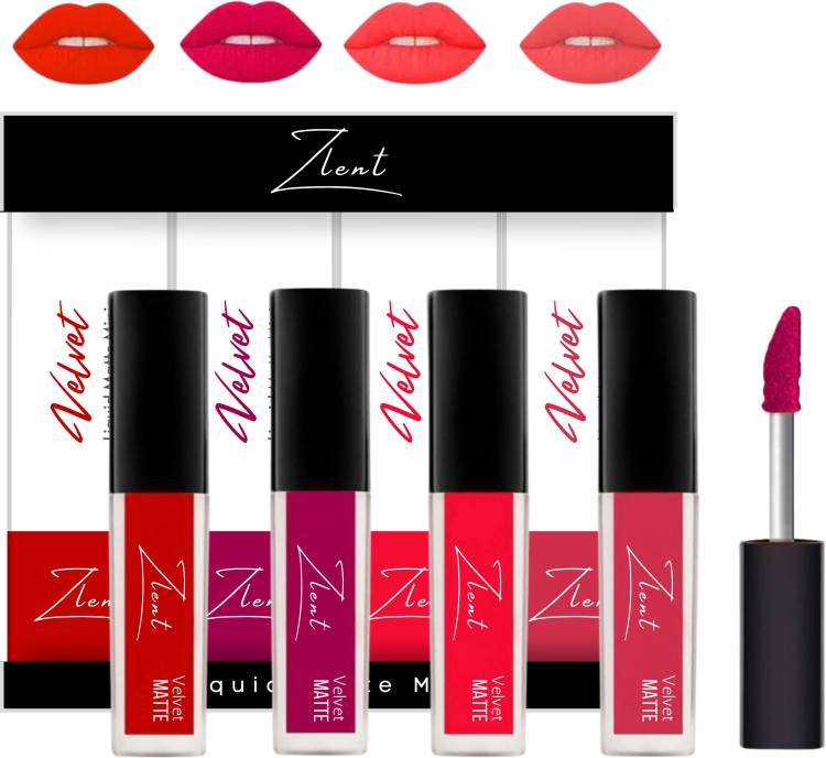 ZLENT Long lasting transfer proof ,kiss proof 4 mini lipstick Price in India