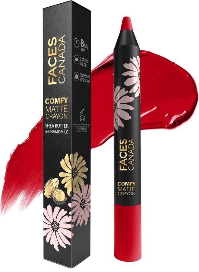 FACES CANADA Comfy Matte Crayon | Chamomile & Shea Butter | Candy-yum 01 2.8g Price in India