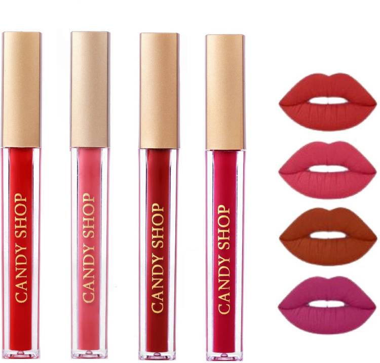Candy Shop Made To Last-Matte liquid Lipstick, Non-Transfer ,Candy color Combo Price in India